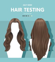 the hair testing poster is shown with two women's long brown hair and one woman's shoulder length