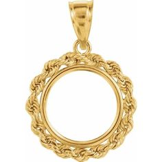 14k Yellow Gold Rope Design Tab Back Coin Holder Pendant Charm Holds 14mmx1mm Coins 1/20 Ounce Chinese Panda 1/25 oz Isle of Man Cat Made to order Metal: 14k Gold Holds coins that measure 14mm x 1mm such as the following: 1/20 oz Chinese Panda Coin 1/25 oz Isle of Man Cat Coin Approximate Length: 28.7mm Approximate Width: 19mm Chain Passage Dimension: 6mm x 4.5mm Coin Frame Closure Type: Tab Back Weight: approximately 1.9 grams All measurements and weights are approximation. Actual weights vary. 14k Gold Rope Chain Pendant Jewelry, Yellow Gold Jewelry With Round Rope Chain, Gold Coin Jewelry, Coin Frame, Gold Eagle Coins, Chinese Panda, Alternative Jewelry, Coin Holder, Bezel Pendant