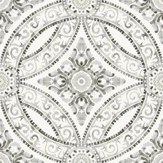 a gray and white ornamental design