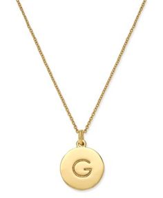 kate spade new york 17" 12k Gold-Plated Initials Pendant Necklace | macys.com Necklace Outfit, Dainty Gold Necklace, Initial Pendant Necklace, Initial Pendant, Mens Gift Sets, Gold Plated Necklace, Watch Necklace, Gold Pendant Necklace, Accessories Necklace