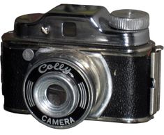 an old camera is shown on a white background