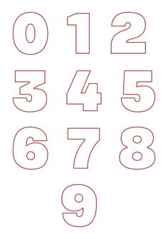 the numbers are drawn in red and white on a white background, with one line at the bottom