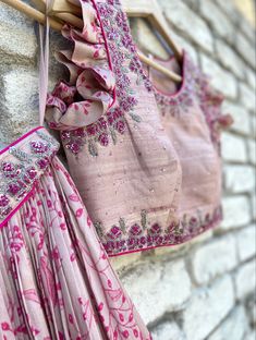 Blush Pink Skirt, Half Sarees, Lehnga Dress, Long Dress Design, Choli Designs, Embroidered Lehenga, Indian Gowns Dresses