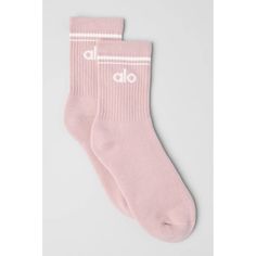 New!!! The Cutest Alo Ballet Pink Half Crew Socks. I Bought These In Attempt To Give To All Of My Bridesmaids, But They Sold Out So Fast I Couldn’t Get Enough. They Really Are Soo Comfortable. I Have Multiple Sizes So Please Select The Correct Size. Make An Offer :) From Website: Instant Classic. The Unisex Half-Crew Throwback Sock Has All The Features Of A Fave: A Super-Soft Feel, Comfy Cushioning And Classic Stripe Detail. Wear It Tall Or Scrunched With Leggings Or Shorts And Your Go-To Sneake Sports Cotton Socks, Yoga Skirt, Alo Yoga Pants, Ballet Pink, Yoga Accessories, Blue Blanket, Alo Yoga, White Adidas, Yoga Women