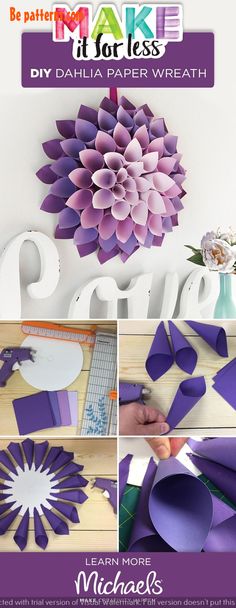 paper flowers are being made with the words make it easy