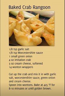 the recipe for baked crab rangoon is displayed on an iphone screen, with text below it