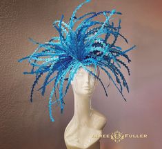 Aimee Fuller Kentucky Derby Fascinator A Lovely, Feathered FRENZY! THIS LISTING is for the turquoise blue. Various colors available seasonally; please inquire.    Handmade fascinator with a flourish of dazzling feathers. This burst of vibrant colors is fun, elegant, dramatic, and beautiful from all angles, and will have all eyes on you on your special day.    Perfect for the bride, or for your next gala/special event. Easy-to-wear headband fascinator makes a statement and can be worn to a myriad Headband Fascinator, Kentucky Derby Fascinator, Derby Fascinator, Melbourne Cup, Kentucky Derby Hat, Pink Feathers, Shark Week, Cocktail Parties, Royal Ascot