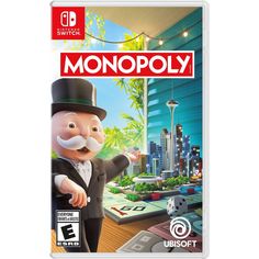 the nintendo switch game monopoly is on display