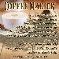 Magical Properties of Coffee | Coffee Materia Magicka » Plentiful Earth Coffee Magick, Magic Coffee, Witchcraft Spells For Beginners, Spells For Beginners, Wiccan Magic, Coffee Grinds, Witchcraft Spell Books