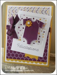 a close up of a greeting card with a bow on the front and an inscription that says congratulations