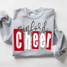 Cheer Sweatshirts Design, Cheer Shirt Ideas, Cheer Shirts Designs, Cheer Tshirt Designs, Cheerleading Shirts Designs, Practice Shirts, Cheer Team Shirts, Basketball Mascot, Color Guard Shirts