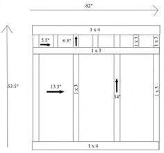 the measurements for a bathroom cabinet and shower stall are shown in this diagram, with an arrow pointing to the right