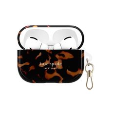 an animal print case with two airpods attached to it