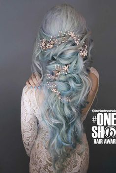 Hair Length, Hair Designs, Pretty Hairstyles, Blue Hair, Hair Goals, New Hair