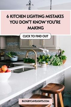 ✨ Are your kitchen lights failing to impress? It could be due to one of these 6 Common Kitchen Lighting Mistakes. Find out how to improve your kitchen lighting fixtures and get inspired with chic kitchen island ideas. Click to brighten up your space today! 💡 Led Puck Lights, Metal Wall Light, Farmhouse Pendant Lighting, Dark Kitchen, Smart Bulbs, Metal Desks