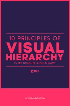 the text 10 principals of visual hierarchy every designer should know