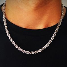 EXPLANATION -HAND MADER -HEAVY AND STRONG CHAIN -SPECIALLY PRODUCED -HEAVY AND RUGGED BYZANTINE CHAIN -MADE WITH MASTERY -YOU CAN USE LONG YEARS -THE EYES WILL BE ON YOU -30 GR. Made of real 925 sterling silver . It will ship 1-3 business days worldwide with free shipping. Visit our store, browse other Men's jewelry, silver and gold collections and find the perfect piece you are looking for. Mens Silver Chain Necklace, Silver Rope Bracelet, Necklace Man, Twisted Necklace, Man Necklace, Mens Silver Jewelry, Silver Chain For Men, Braided Necklace, Mens Silver Necklace