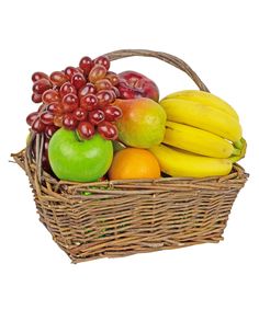 a basket filled with lots of different types of fruit