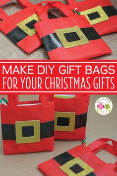 make diy gift bags for your christmas gifts