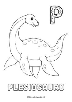 the letter p is for dinosaur coloring page