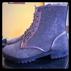 Silver Studs/Black Design Lab, Silver Studs, Shoes Boots, Black Silver, Bootie Boots, Shoe Boots, Ankle Boots, Lab, Size 7