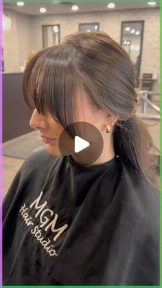 Haïr Cut Bangs Layers, Butterfly Bangs Hairstyle, Blended Bangs Into Hair, Long Bob Side Bangs, Ella Langley Bangs, Long Hair Short Curtain Bangs, Curtain Bangs Tutorial Cut, Middle Part Bangs Long Hair, How To Cut Curtain Bangs Tutorial