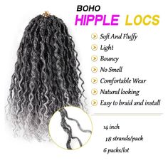 Brand New In Package Crochet Hair Styles, Locs, Wig Hairstyles, Womens Hairstyles, Black And Grey, Wigs, Braids, Hair Color, Crochet