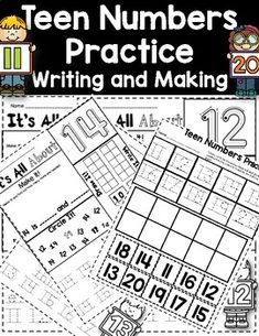 the ten numbers practice writing and making worksheet for students to use in their classroom