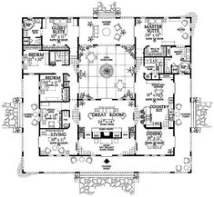 the floor plan for this house is very large and has multiple rooms, including an office area