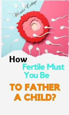 a poster with the words how fertite must you be to father a child?