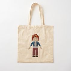 100% cotton reusable shopping carry bag with digital print on one side. Large Cotton Canvas School Bag, Large Cotton School Bag, Roblox Bacon Hair, Roblox Bacon, Bacon Hair, Cotton Tote Bag, Carry Bag, Carry On Bag, Cotton Tote Bags