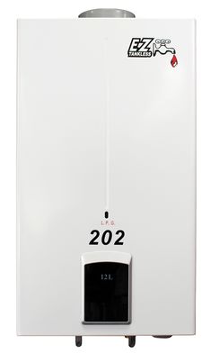 a white tank type water heater with the number 2012 on it