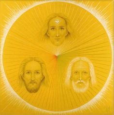 the three faces of jesus and mary are depicted in an artistic drawing by artist mark stewart