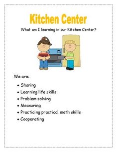 a poster with the words kitchen center on it