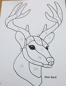 a drawing of a deer with numbers on it