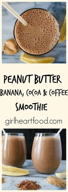 peanut butter banana, cocoa & coffee smoothie is an easy and delicious breakfast treat