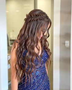 Party Hairstyles For Long Hair, Easy Party Hairstyles, Cowboy Copper, Hairstyles For Gowns, Mom Cut, Open Hairstyles, Fancy Hairstyles, Easy Hairstyles For Long Hair