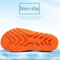 Men's Shoes Online Sale Waterproof Round Toe Slides For Summer, Waterproof Summer Slides With Round Toe, Black Waterproof Slides For Summer, Non-slip Orange Sandals For Summer, Summer Non-slip Orange Sandals, Orange Non-slip Flat Sandals, Orange Flat Non-slip Sandals, Men Shower, Eva Sandals