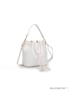 BagForLove - Stylish Drawstring Bucket Bag with Tassel Decor - Medium Size Bag With Tassel, Tassel Decor, Tassels Decor, Drawstring Bucket Bag, Details Pictures, Word Wrap, White Space, Bag Bag, Medium Size