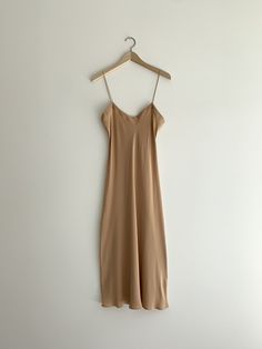 V-NECK MIDI SILK SLIP | BUFF – Kamperett Luxury Viscose Chic Slip Dress, Luxury Viscose Midi Slip Dress, Luxury Unlined V-neck Midi Dress, Luxury Midi-length Viscose Slip Dress, Luxury Viscose V-neck Midi Dress, Luxury Chic Midi Slip Dress, Luxury Classic V-neck Midi Dress, Luxury Fitted Midi Length Slip Dress, Luxury Midi-length Slip Dress For Spring