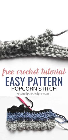 an easy crochet pattern with the text overlay that says, free crochet tutor