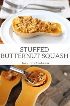 stuffed butternut squash is an easy and healthy side dish