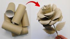 how to make a paper rose out of toilet rolls