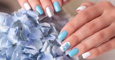 Blue Wedding Nails Designs Ideas 2024 For Your Inspiration Wedding Nails Inspiration, Blue Wedding Nails, Tiffany Blue Nails, Nails Bow, Nails Designs Ideas, Gold Stacking Rings Wedding, Bridesmaids Nails, Light Blue Nails, Baby Blue Nails