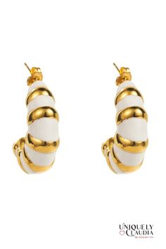 Add something fun to your jewelry collection with the Enamel Open Hoop SS Earrings, a stunning blend of enamel and 18K Gold Plated Stainless Steel. Perfect for any occasion, these earrings are designed to add a touch of sophistication to your everyday look. 1" Diameter Gold Plated Stainless Steel Care instructions: To preserve its shine and quality, keep your jewelry dry. Hair Accessories Gift, Ring Necklace, Long Tops, Everyday Look, Short Tops, Necklaces Bracelets, Jewelry Sets, 18k Gold, Jewelry Accessories