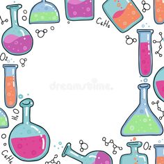 the science lab with test tubes and flasks on white background royalty illustration stock illustration