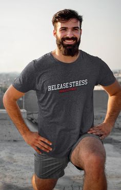 Release stress, embrace fitness with my revitalizing 'Release Stress, Embrace Fitness' Health T-Shirt! Let your attire be a reminder of the transformative power of exercise in alleviating tension and fostering well-being. Designed for those who prioritize self-care and understand the rejuvenating effects of physical activity. Wear your commitment to holistic health proudly. Mental Health T Shirts, Physical Activity, Fitness Health, Mental Wellness, Physical Activities, Holistic Health, Tee Design, Well Being, Self Care