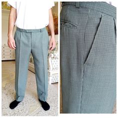 "Retro Pants Mens Pants Checkered Pants Plaid Pants Vintage Tartan Pants Golf Pants Disco Pants XL plaid bottom plaid Trousers height of the men in the photo - 190 cm Please refer to photos for details of condition. Condition: very good vintage Measurements: Length: 75 cm/29.53\" Total Length: 100 cm/39.37 \" Waist 100cm/ 39.37\" Rise: 28cm/ 11.02\" Size: XL note The color on the pictures may vary due to monitor settings and light reflections. Ready to ship Please do not hesitate to contact with Classic Wide Leg Plaid Pants, Classic Plaid Bottoms With Pockets, Plaid Trousers With Pockets, Casual Plaid Bottoms With Welt Pockets, Casual Plaid Pants With Welt Pockets, Classic Plaid Pants With Welt Pockets, Fitted Gingham Bottoms With Pockets, Classic Plaid Bottoms With Welt Pockets, Wide-leg Plaid Pants With Houndstooth Pattern