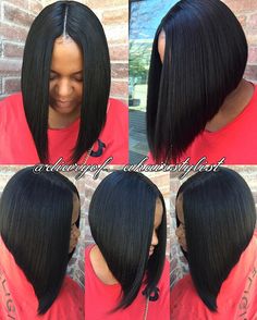 Invisible part quick weave Bob? Razored to perfection! #protectivestyling #quickweave #bob #boblife #cutlife #mkhairstudio #dallashairstylist #texashair #cuts #cutlife #atlantahairstylist #cuttingitinatl #houstonhairstylist #chicagohairstylist #detroithairstylist #newyorkhair #shreveportstylist Invisible Part Quick Weave, Black Hair Quick Weave, Bob Quickweave, Center Part Hairstyles, Weave Bob Hairstyles, Weave Bob, Line Bob, Quick Weave Bob, A Line Bob