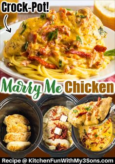 this is an image of mary me chicken recipe